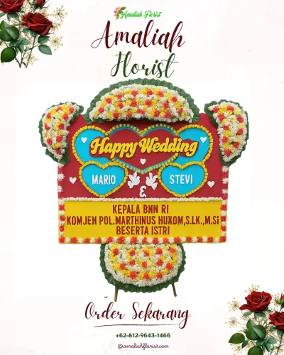Karangan Papan Bunga Pernikahan di Tasikmalaya